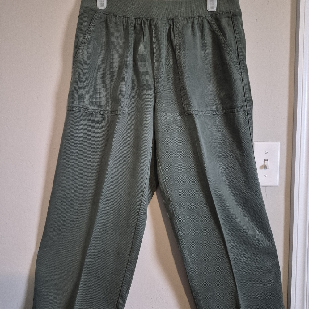Womens Olive Green Casual Pants